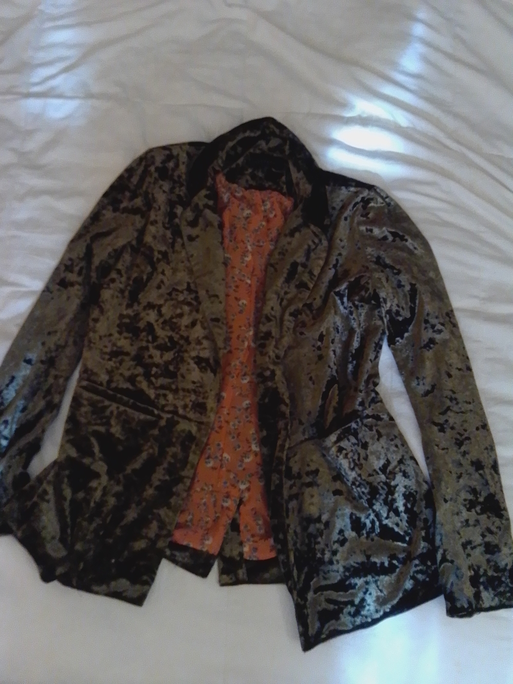 Sanctuary Brand Olive Green Velvet Women's Blazer Jacket